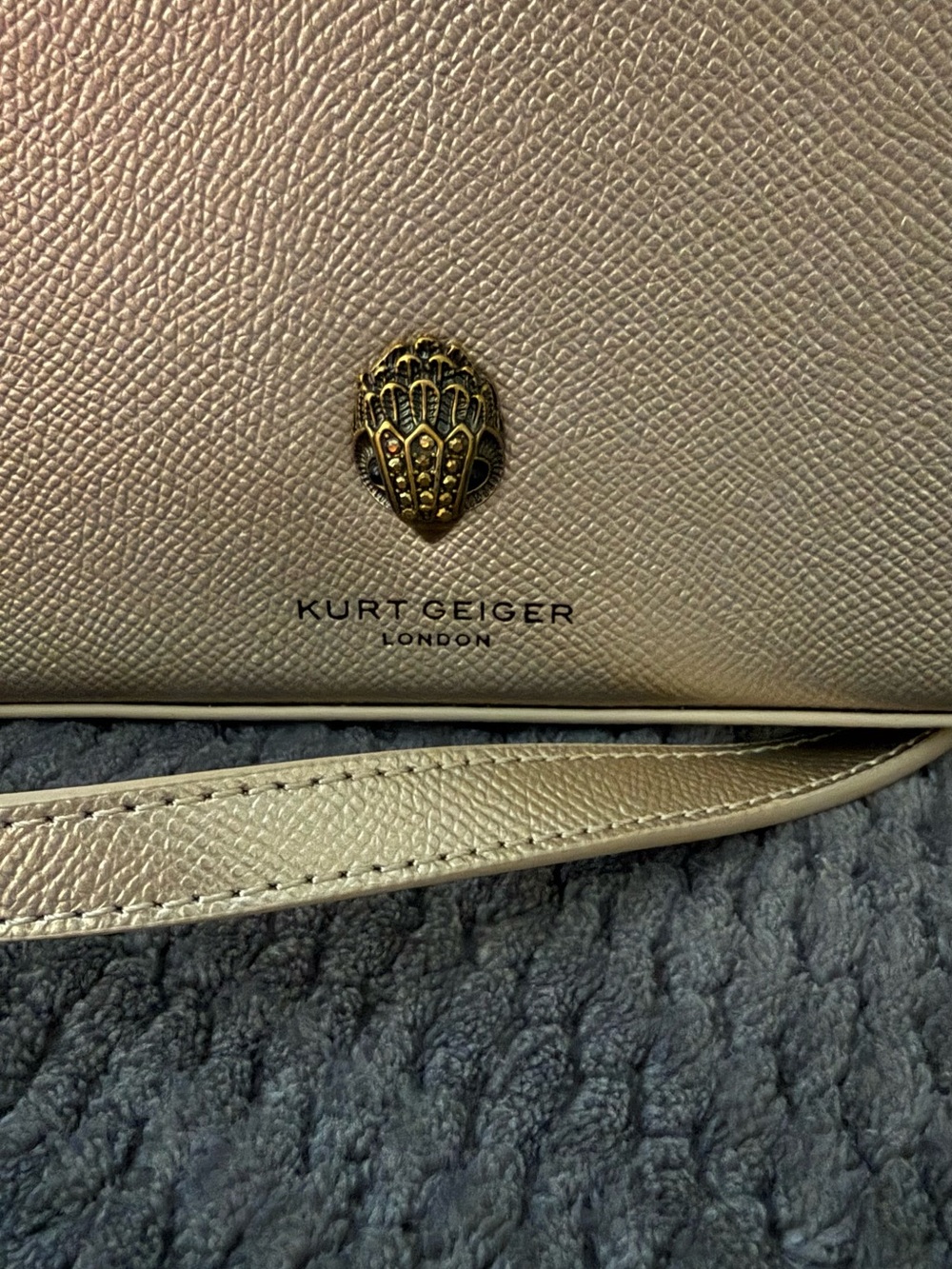 Kurt Geiger Metallic Gold Crossbody Bag - Picture 5 of 10